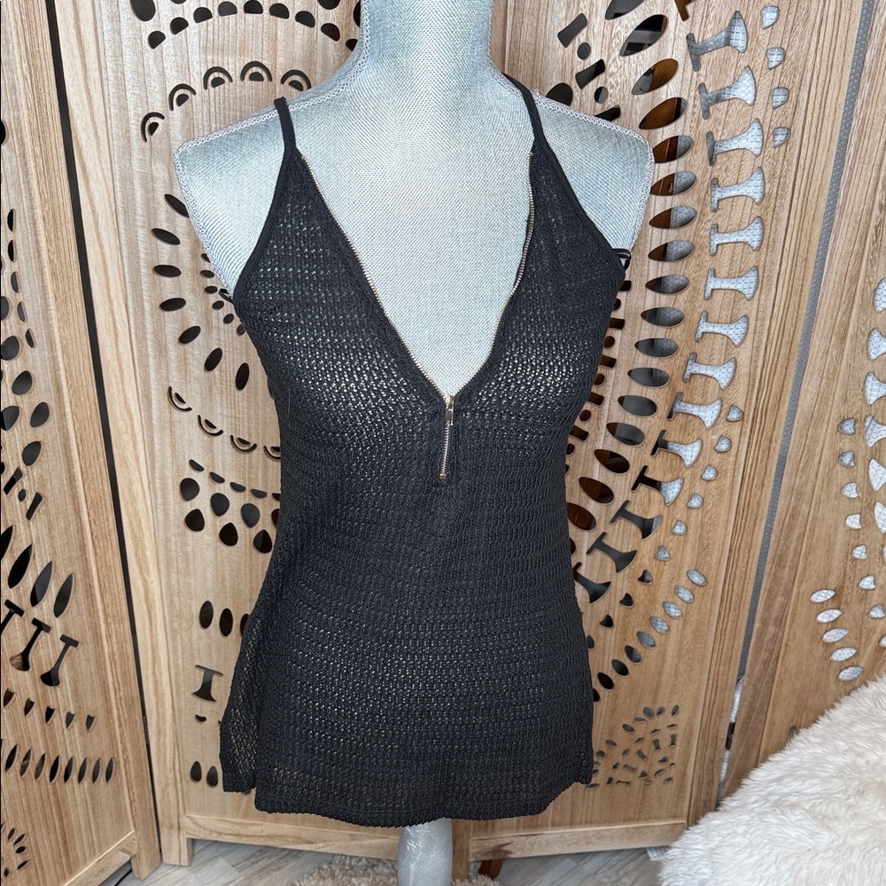 Black Knit Tank Top